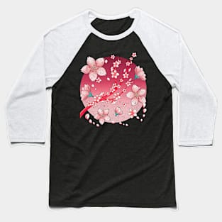 Japanese Pink Flower Blossom Japan Sakura Cherry Blossom Baseball T-Shirt